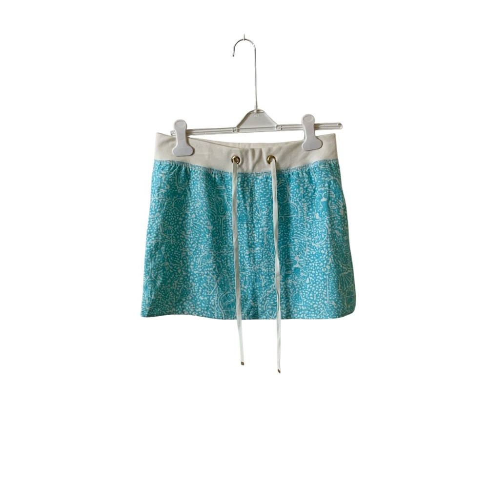 Lilly Pulitzer womens White and blue mini skirt